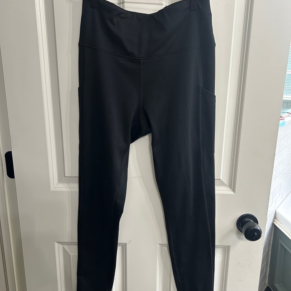 Aerie Black High-Waisted Offline Warm up  Leggings size L - Picture 2 of 8